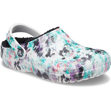 Crocs Classic Lined Tie-Dye Women's Clogs Multicolor | Australia 0141AHKP